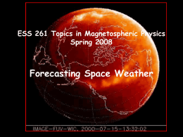 ESS 261 Topics in Magnetospheric Physics Spring 2008