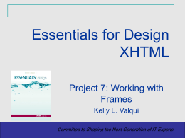 XHTML Essentials: Level 1 Chapter 7