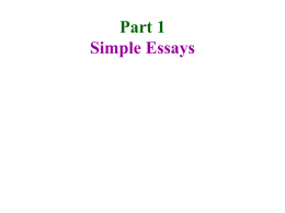 Paragraph Writing and Web Mapping
