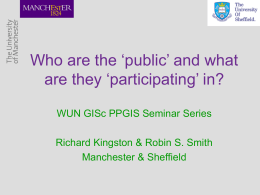Who are the &lsquo;public&rsquo; and what are they &lsquo;participating&rsquo; in?