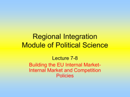 Regional Integration and Public Policy Module of Political