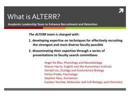 What is ALTERR? - Ecology & Evolutionary Biology | UConn