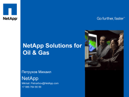 NetApp Solutions for Upstream Oil & Gas -