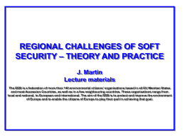 REGIONAL CHALLENGES OF SOFT SECURITY – THEORY AND …