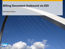 Billing Document Outbound via EDI