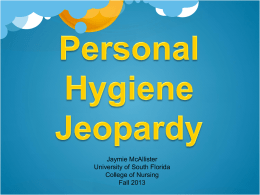 POWERPOINT JEOPARDY - Jaymie McAllister's Professional