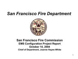 Current EMS Deployment - San Francisco Fire Department