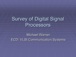 Survey of Digital Signal Processors