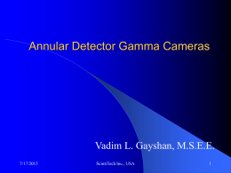 Annular Detector Gamma Cameras
