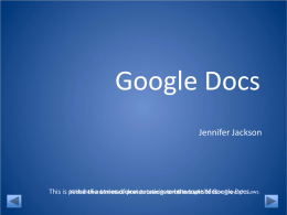 Google Docs - University of West Georgia