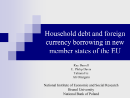 Household debt and foreign currency borrowing in new