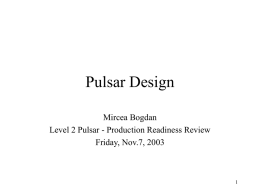 Design of Pulsar Board - University of Chicago