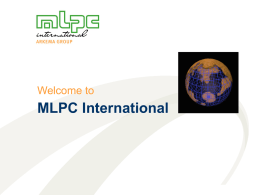 PRESENTATION GENERALE MLPC International