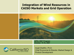 CPUC Briefing on Renewables for RA workshop