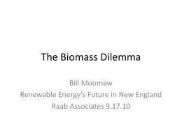 The Biomass Dilemma