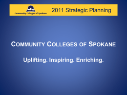 Strategic Planning - Community Colleges of Spokane