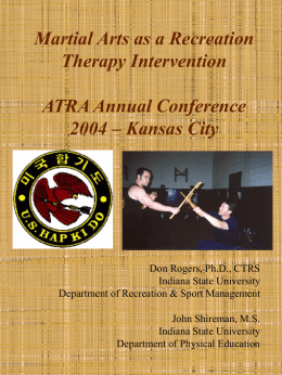 Martial Arts as a Recreation Therapy Intervention