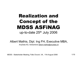 Concept of the MDSS ASFiNAG up-to