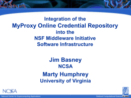 Integration of the MyProxy Online Credential Repository