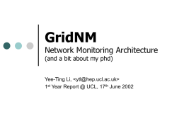 GridNM Network Monitoring Architecture