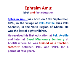 Ephraim Amu