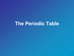 The Periodic Table - Duplin County Schools