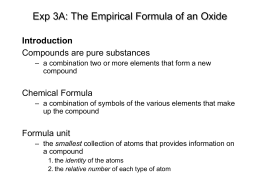 Exp 9A: The Identity of an Insoluble Precipitate