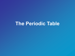 The Periodic Table - science