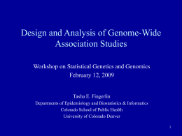 Genetic Association Studies - AFMR: American Federation