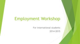 Employment Workshop - University of Illinois Springfield