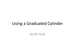 Using a Graduated Cylinder
