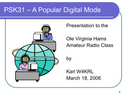 PSK-31 - Ole Virginia Hams Amateur Radio Club
