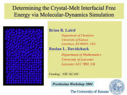 Determining the Crystal-Melt Interfacial via Molecular