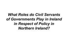 What Roles do Civil Servants of Governments Play in