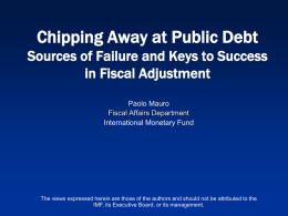 Post crisis fiscal challenges for Asia
