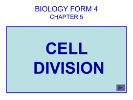 BIOLOGY FORM 4 CHAPTER 5