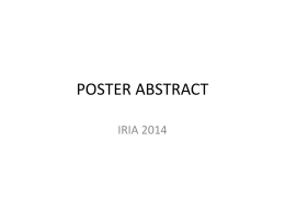 POSTER ABSTRACT - Stanley Radiology