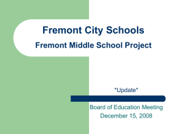 Fremont City Schools Comprehensive Continuous Improvement