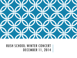Rush School Winter Concert December 11, 2014