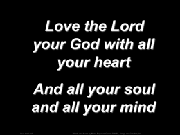 Love the Lord - Worship Lyrics