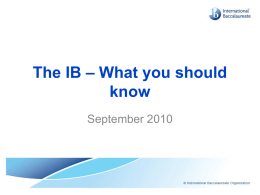 Standard IB PowerPoint images