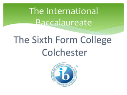The International Baccalaureate