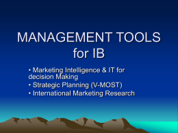 MANAGEMENT TOOLS for IB