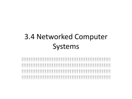 3.4 Networked Computer Systems