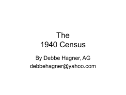 Previewing The 1940 Census
