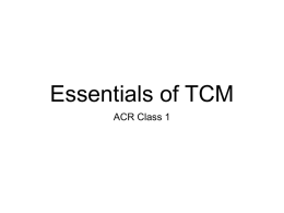 Essentials of TCM - Acupuncture and Massage College