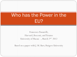 Who has the Power in the EU?