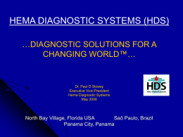 HEMA DIAGNOSTIC SYSTEMS …DIAGNOSTIC SOLUTIONS FOR …