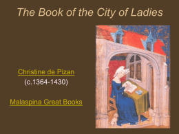 Pisan (Christine de): The Book of the City of Ladies