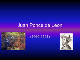 Juan Ponce de Leon - AES Fourth Grade News
